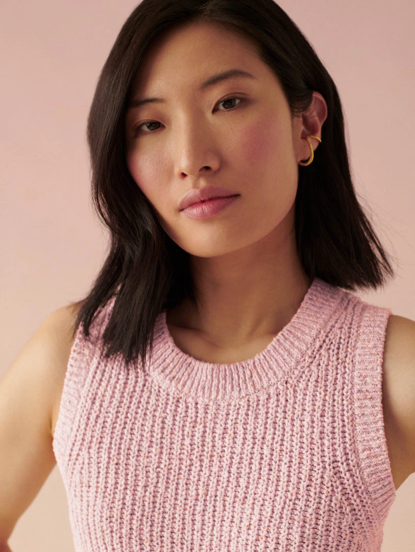 White + Warren Cotton Linen Marled Tank Summer Staples