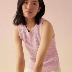 White + Warren Cotton Linen Marled Tank Summer Staples