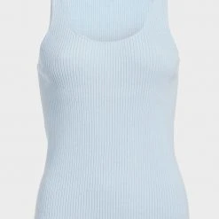 White + Warren Vacation Wardrobe Linen Blend Ribbed Tank