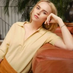 White + Warren Cashmere Polo Top