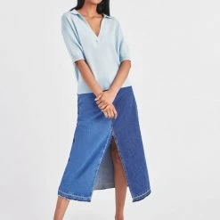 White + Warren Cashmere Polo Top