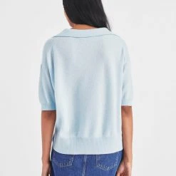 White + Warren Cashmere Polo Top