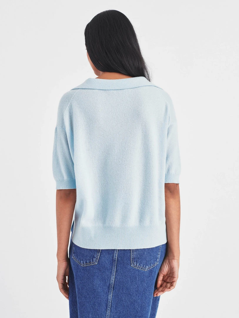 White + Warren Cashmere Polo Top