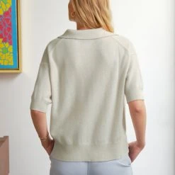 White + Warren Sweaters Cashmere Polo Top