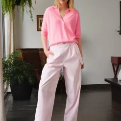 White + Warren Cashmere Polo Top