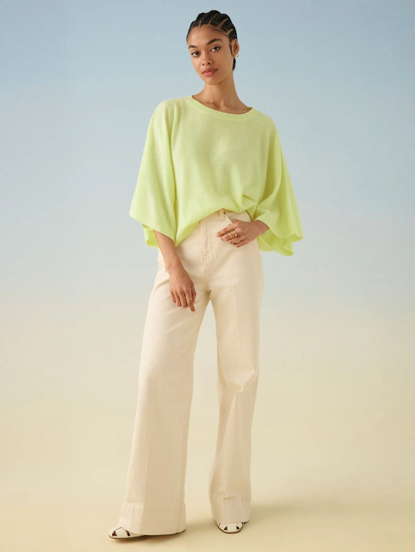 White + Warren Cashmere Draped Top