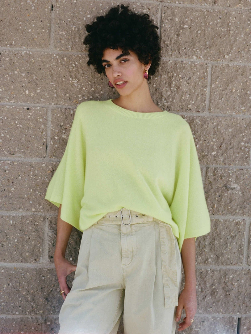 White + Warren Cashmere Draped Top