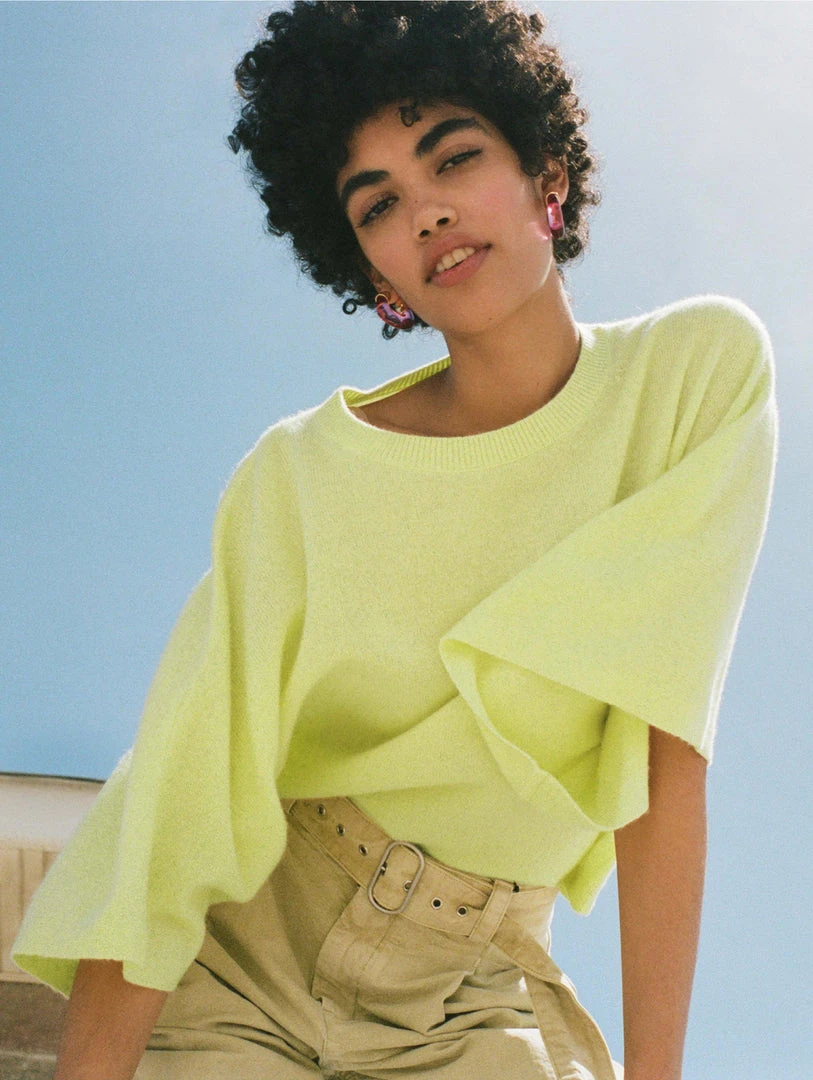 White + Warren Cashmere Draped Top