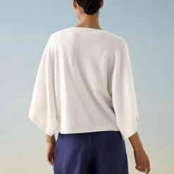 White + Warren Celebration Shop Cashmere Draped Top