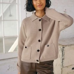 White + Warren Luxe Cashmere Collared Jacket