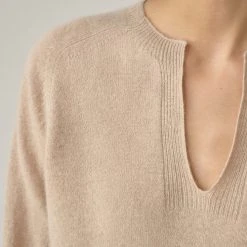 White + Warren Cashmere Split Neck Pullover Best-Sellers