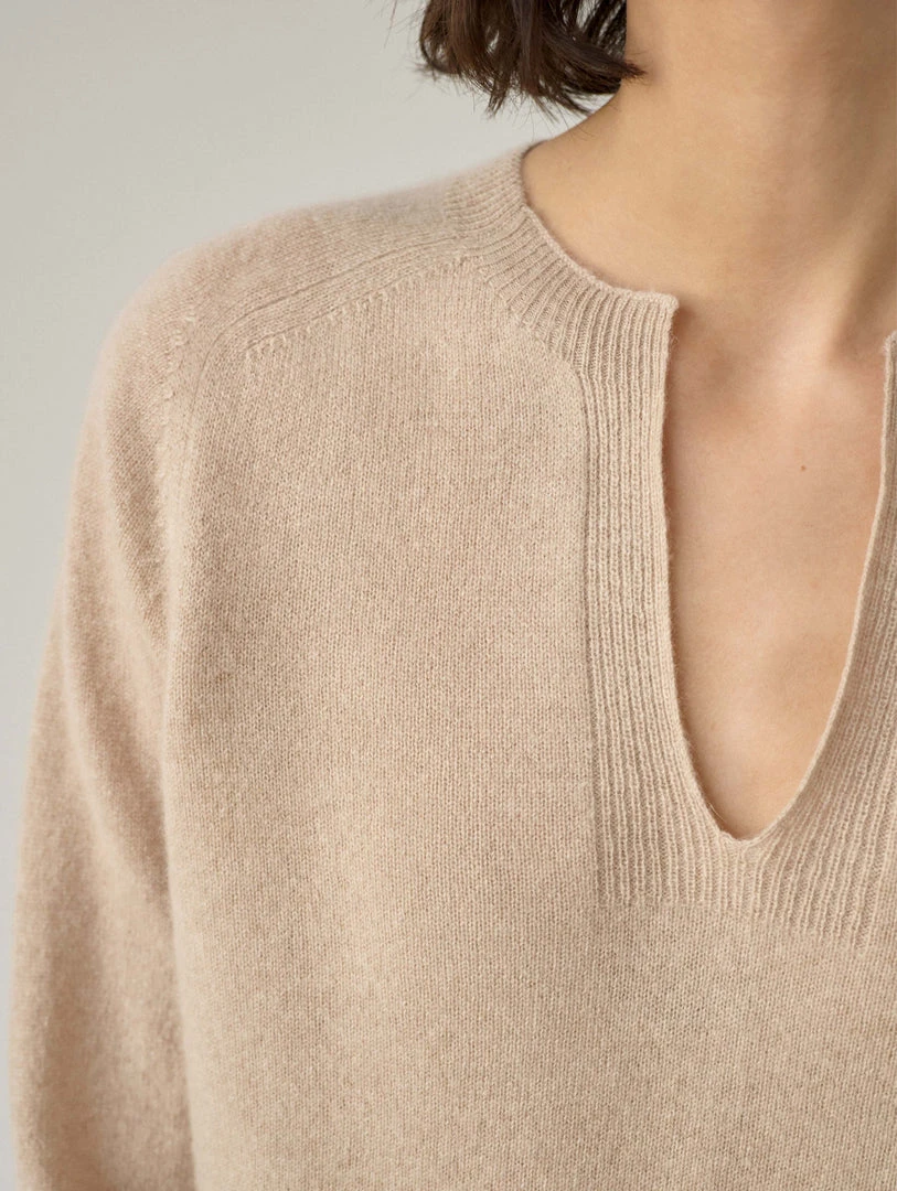 White + Warren Cashmere Split Neck Pullover Best-Sellers