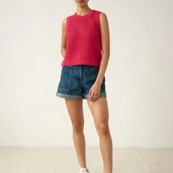 White + Warren Cotton Mesh Tank Summer Staples