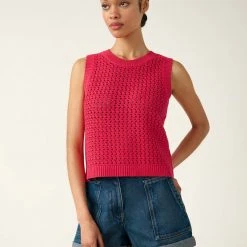 White + Warren Cotton Mesh Tank Summer Staples