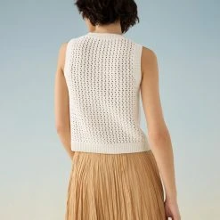 White + Warren Cotton Mesh Tank