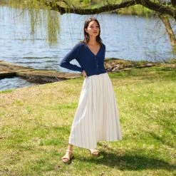 White + Warren Summer Staples Cotton Cropped Mesh Cardigan