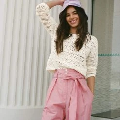 White + Warren Cotton Hand Crochet Top Best-Sellers