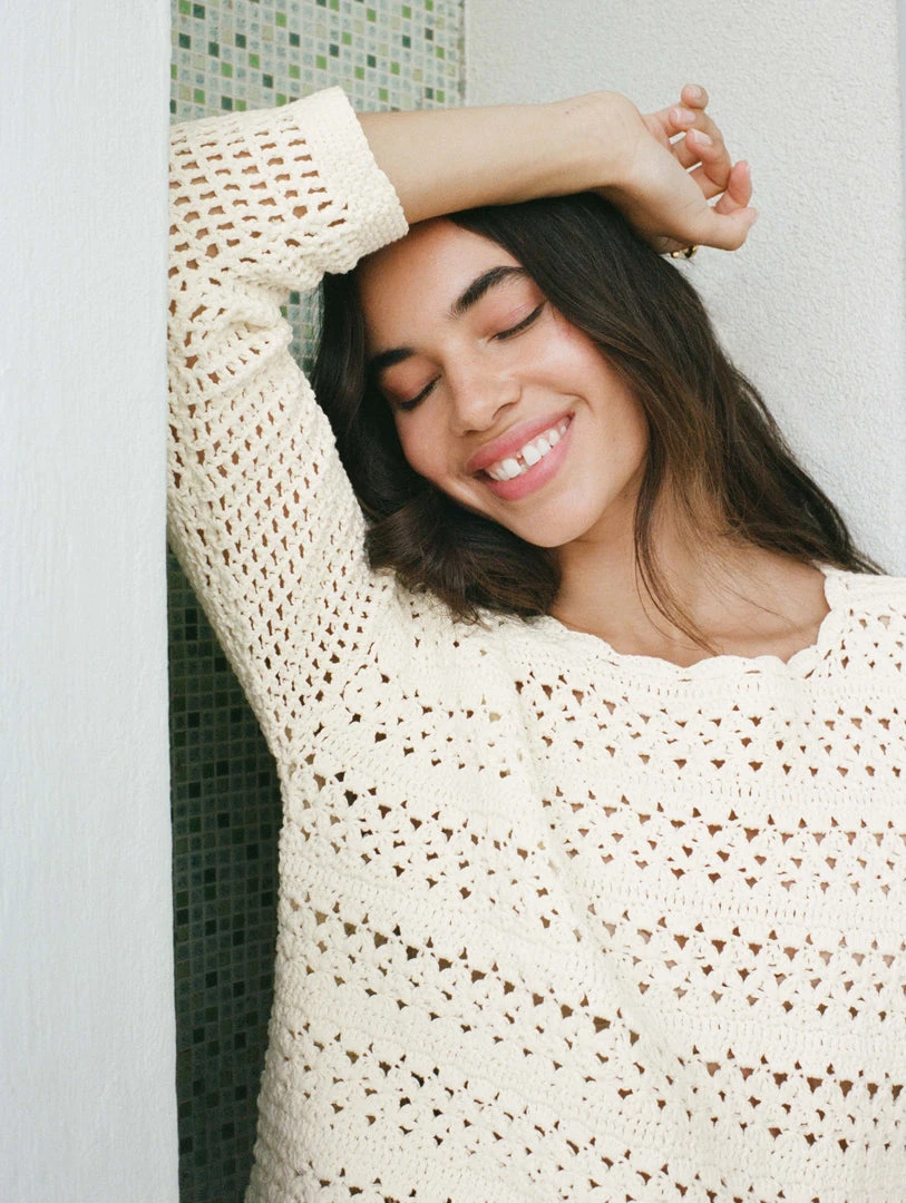 White + Warren Cotton Hand Crochet Top Best-Sellers