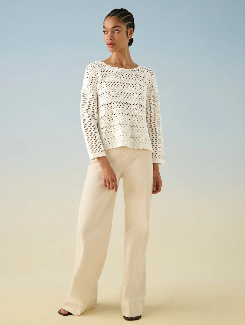 White + Warren Cotton Hand Crochet Top Best-Sellers