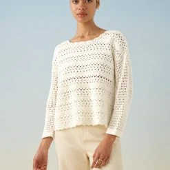 White + Warren Cotton Hand Crochet Top Best-Sellers