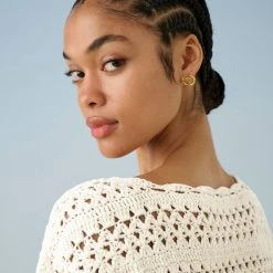 White + Warren Cotton Hand Crochet Top Best-Sellers