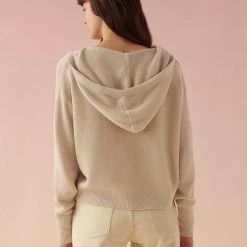 White + Warren Linen Hoodie