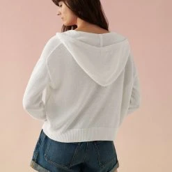 White + Warren Linen Hoodie