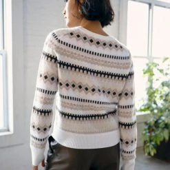 White + Warren Pattern Shop Cashmere Fair Isle Crewneck