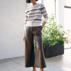 White + Warren Pattern Shop Cashmere Fair Isle Crewneck