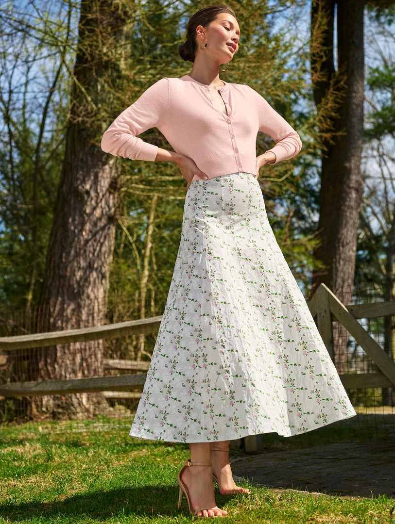 White + Warren Celebration Shop Silk Cashmere Button Cardigan