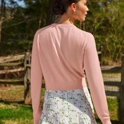 White + Warren Celebration Shop Silk Cashmere Button Cardigan