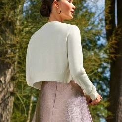 White + Warren Silk Cashmere Button Cardigan