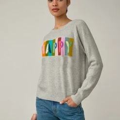 White + Warren Cashmere Happy Sweatshirt
