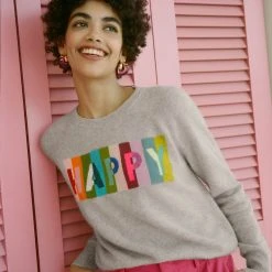 White + Warren Cashmere Happy Sweatshirt