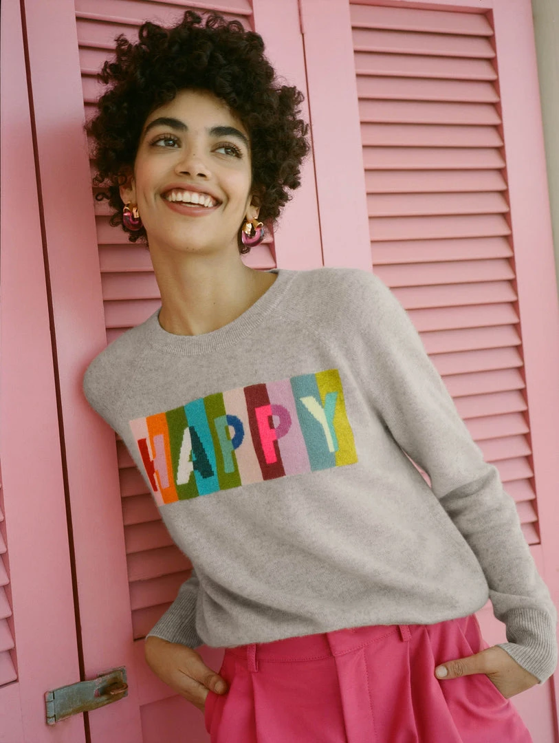 White + Warren Cashmere Happy Sweatshirt