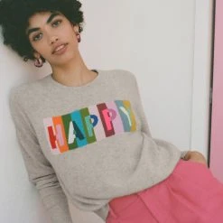 White + Warren Cashmere Happy Sweatshirt