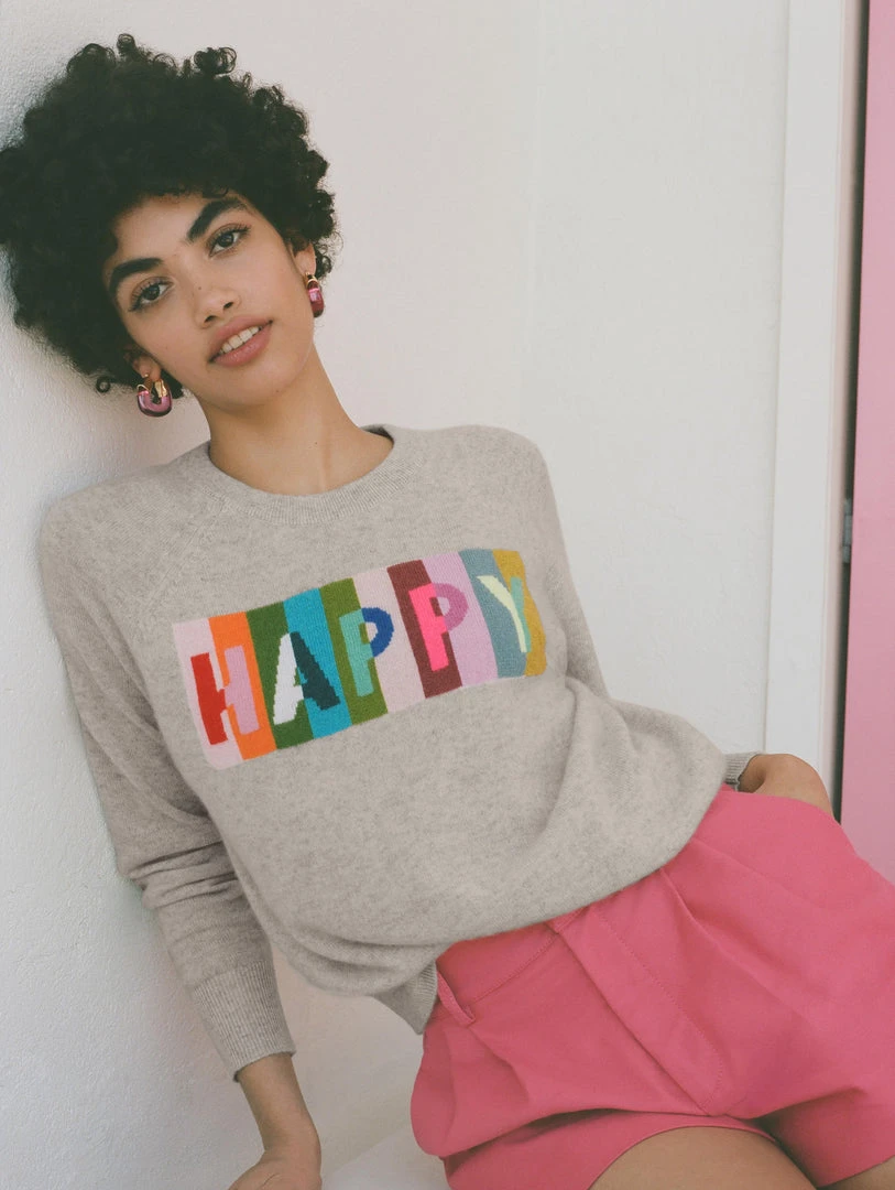 White + Warren Cashmere Happy Sweatshirt