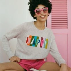White + Warren Cashmere Happy Sweatshirt