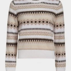 White + Warren Pattern Shop Cashmere Fair Isle Crewneck