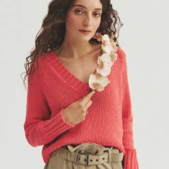 White + Warren Lofty Cotton Cropped V Neck Summer Staples