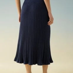 White + Warren Cotton Silk Ribbed Skirt Color Shop