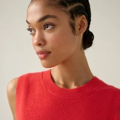 White + Warren Cotton Silk Ribbed Top