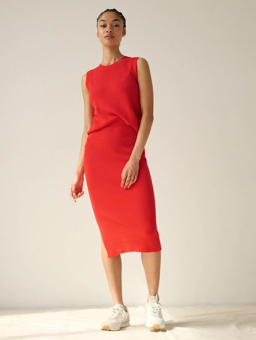 White + Warren Cotton Silk Pencil Skirt Color Shop