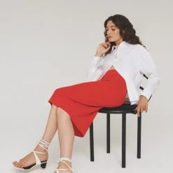 White + Warren Cotton Silk Pencil Skirt Color Shop