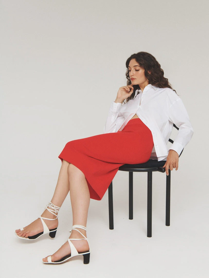 White + Warren Cotton Silk Pencil Skirt Color Shop