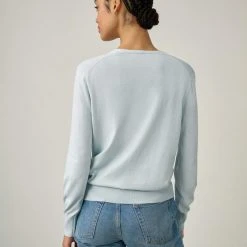 White + Warren Color Shop Cotton Silk V Neck