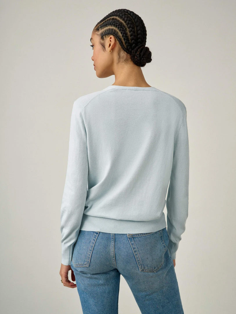 White + Warren Color Shop Cotton Silk V Neck