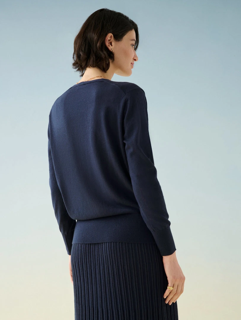 White + Warren Cotton Silk V Neck Color Shop