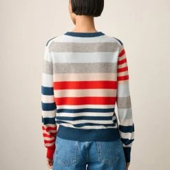 White + Warren Cashmere Mixed Stripe Crewneck Best-Sellers